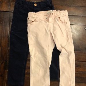 Zara size 2-3 toddler girls corduroy pants